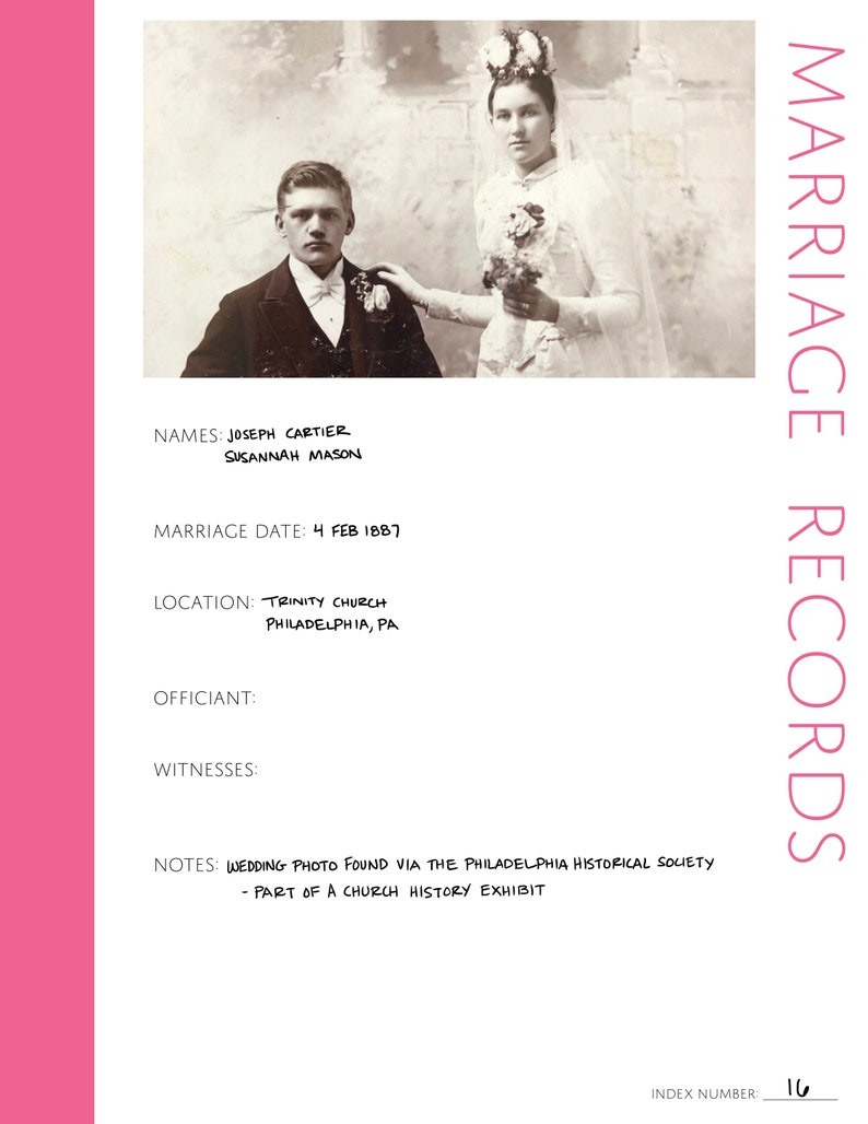 Core 50 Page Family History Bundle Pink Digital Download - Family Tree Notebooks