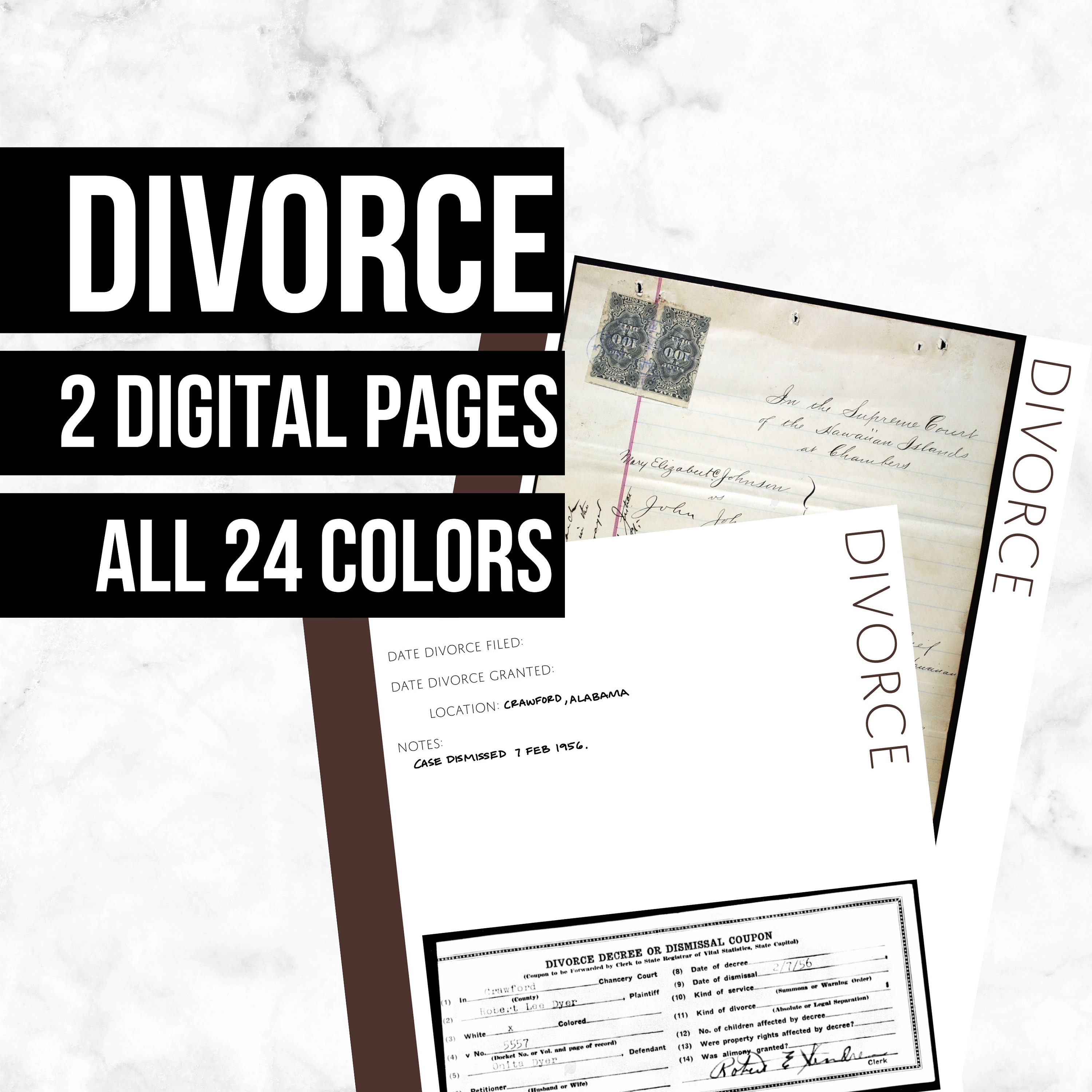 divorce bundle printable genealogy forms for family history etsy singapore
