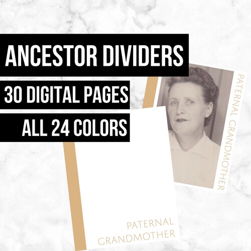 Ancestor Dividers: Printable Genealogy Forms digital - Etsy