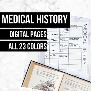 Medical History: Printable Ancestry Form for Genealogy (Digital Download) - Family Tree Notebooks