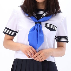Uniforme scolastica JK estiva a maniche corte B: giacca semi-ordinabile tradizionale giapponese da marinaio per ragazze delle scuole superiori