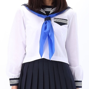 JK School Uniform SUMMER long sleeve: Sailor type traditional Japanese High School Girls' semi-order Jacket