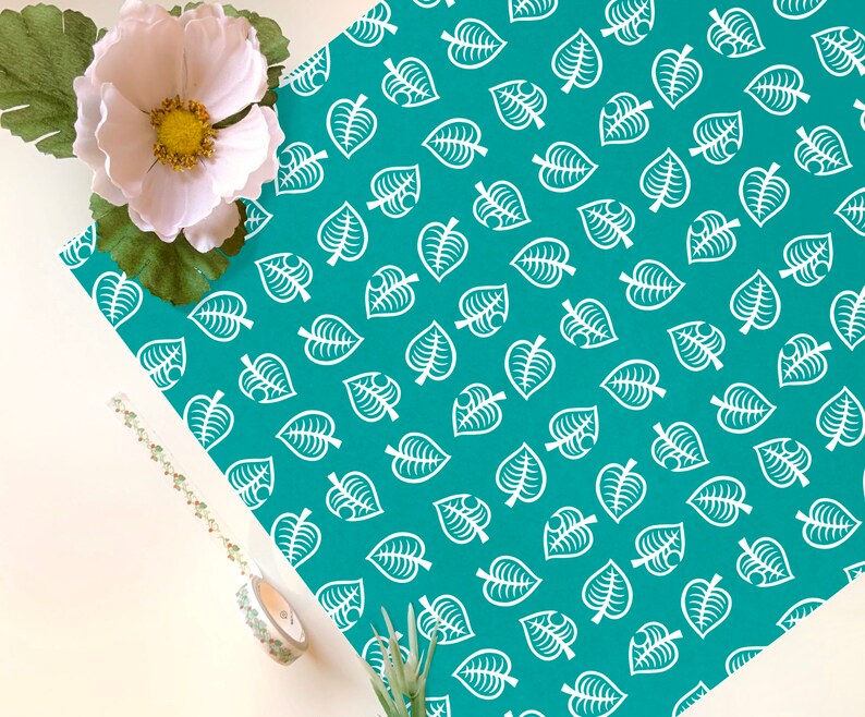 Nook Inc Wrapping Paper ACNH Leaf DIY and Crafting Paper Etsy