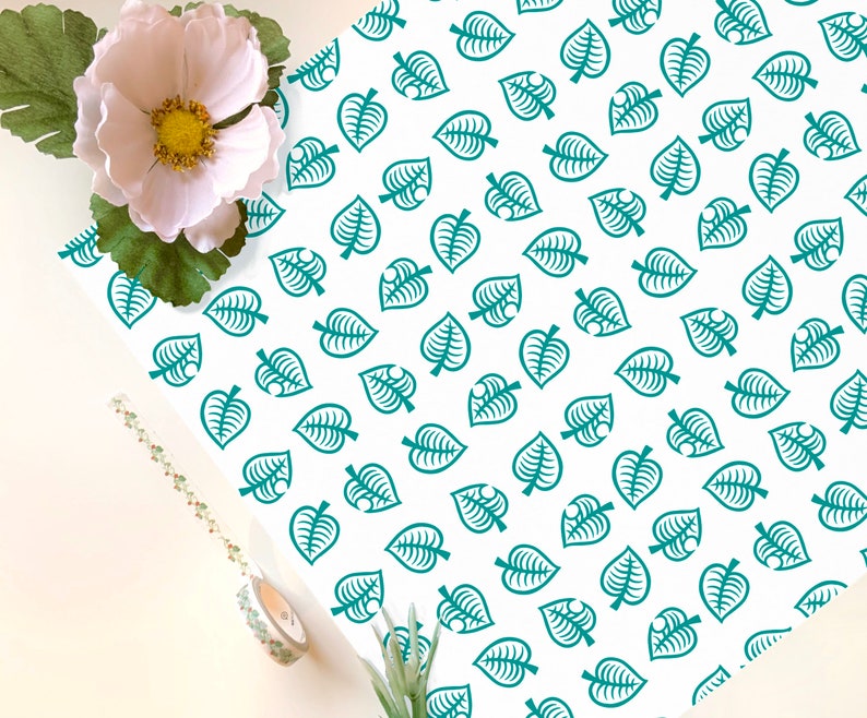 Nook Inc Wrapping Paper ACNH Leaf DIY and Crafting Paper Etsy