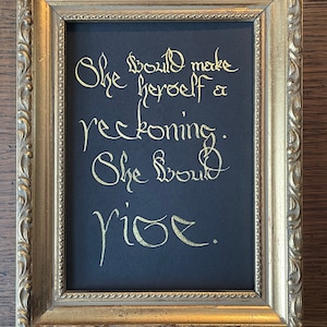 Shadow & Bone Calligraphy, Aline Starkov the Sun Summoner, book quote