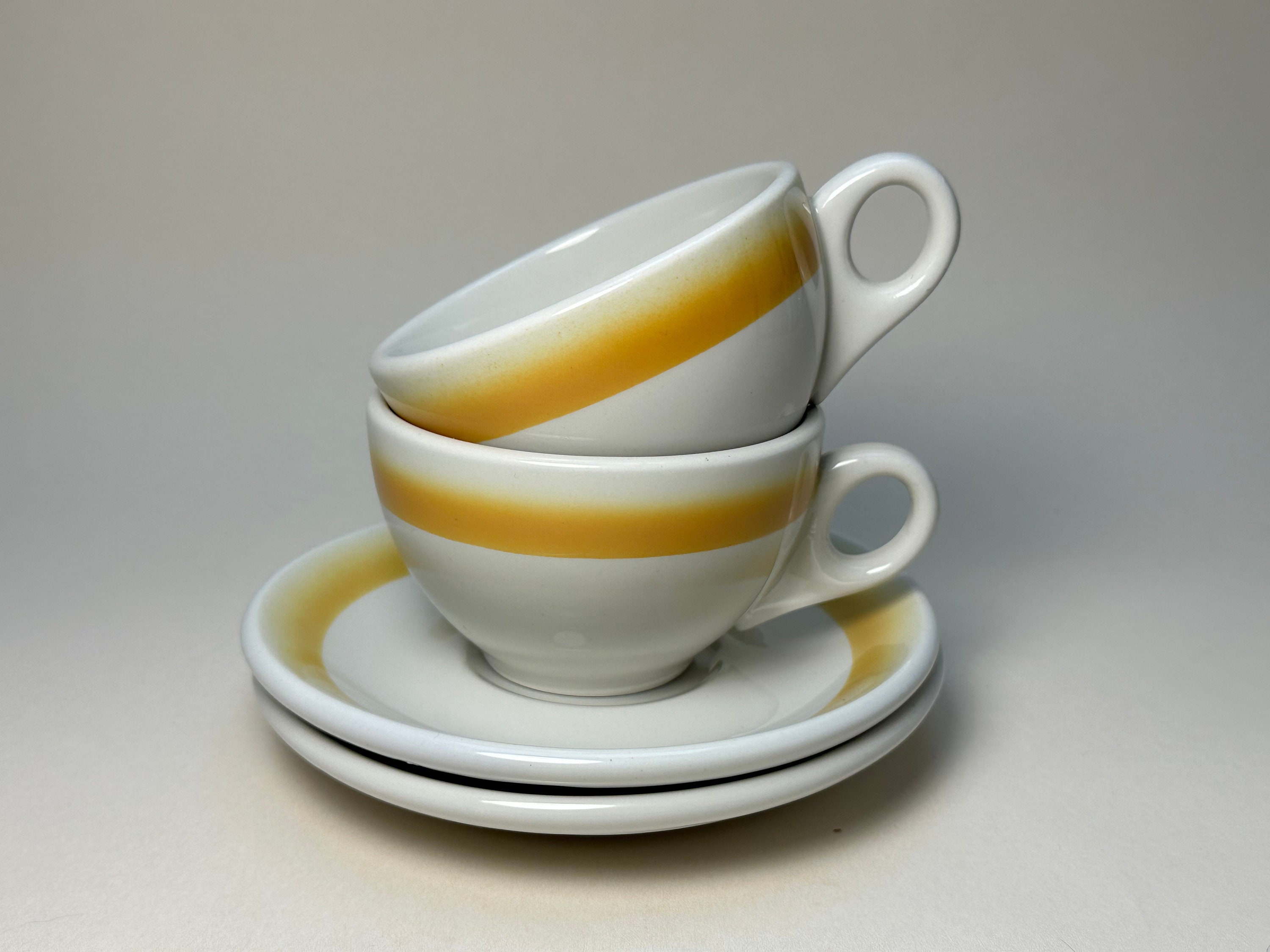 EP Porcelain Cappuccino Cup & Saucer (6oz) - Set of 2