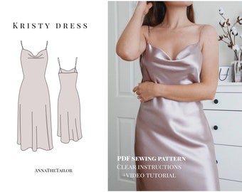 patterned satin dress