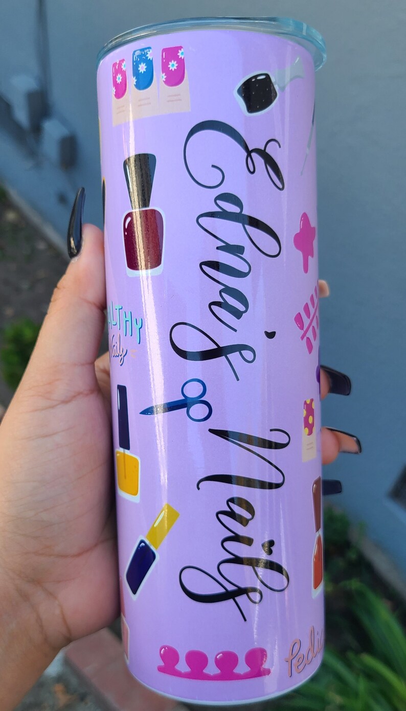 Nail Tech Custom Skinny Tumbler 20 Oz - Etsy