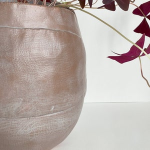 Large Stoneware Glazed Textured Vase image 5