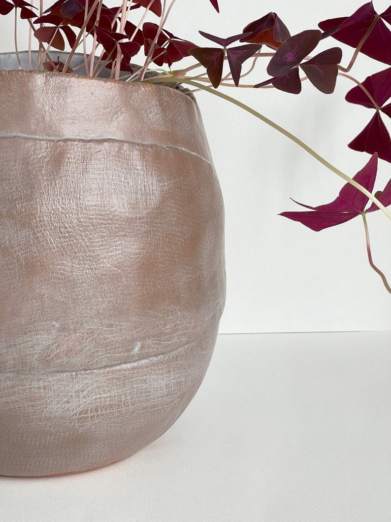 Large Stoneware Glazed Textured Vase image 5