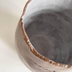 Large Stoneware Glazed Textured Vase image 7
