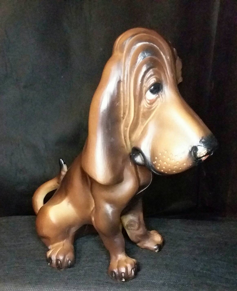 Vintage Sad Plastic Hound Dog from the 60s