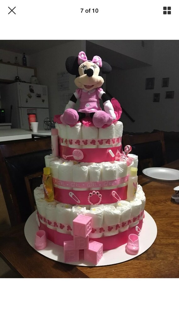 minnie mouse diaper cake