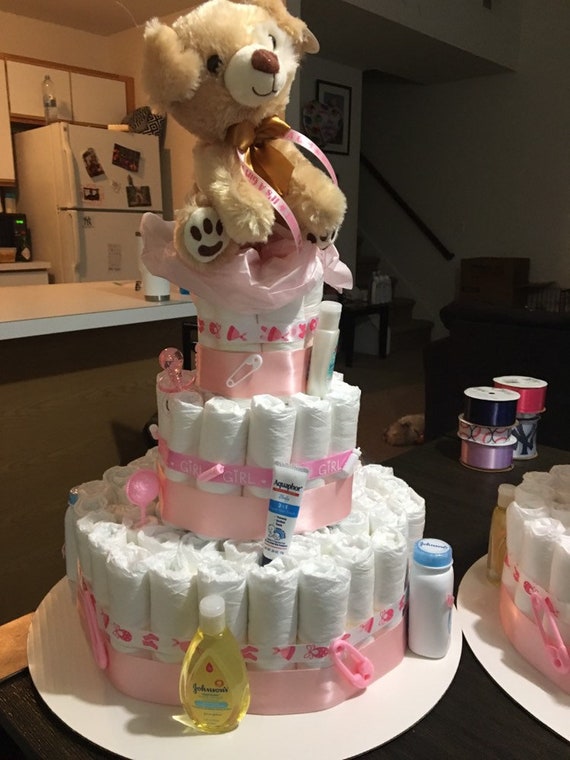diaper cake for twins boy and girl