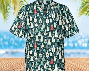 Christmas Tree Hawaiian Shirt - Men's