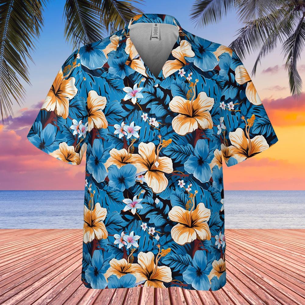 Discover Blue Hawaiian Dress Shirt
