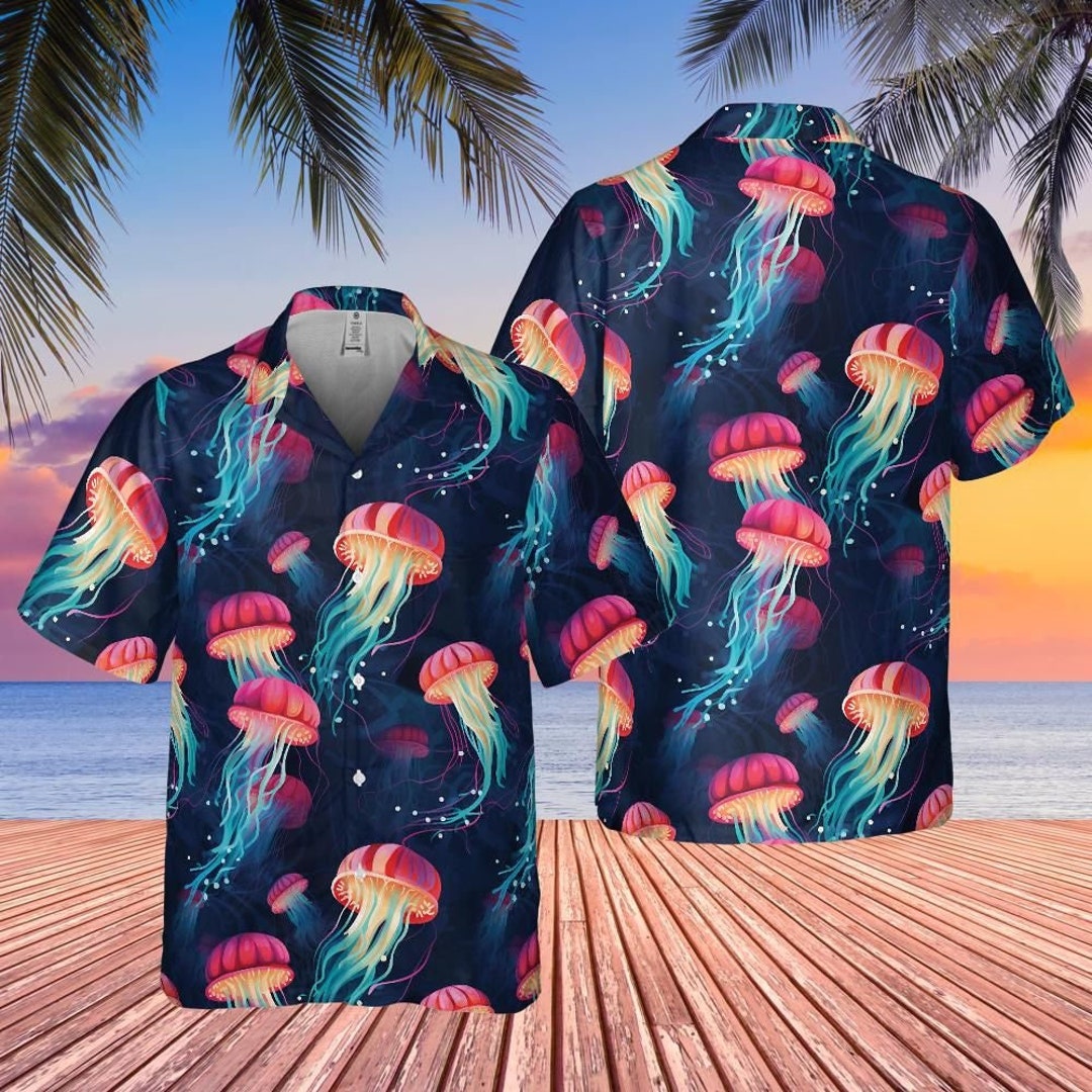 Jellyfish Hawaiian Shirt for Men Aloha Shirt Unisex Etsy