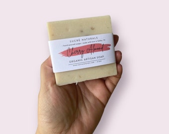 Cherry Almond Artisan Soap m| Made with Shea Butter and Coconut Oil