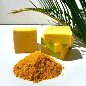 Glow Up Turmeric | Goat Milk Soap Bar | Tea Tree and 1% Kojic Acid | Sulfate Free Soap | Face and Body | Fall Bundle | Gifts for Her