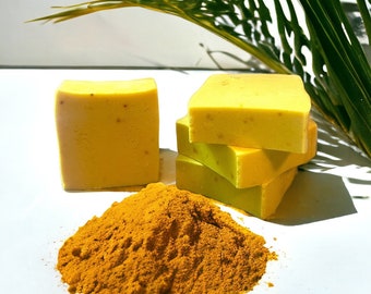 Glow Up Turmeric | Goat Milk Soap Bar | Tea Tree and 1% Kojic Acid | Sulfate Free Soap | Face and Body | Fall Bundle | Gifts for Her