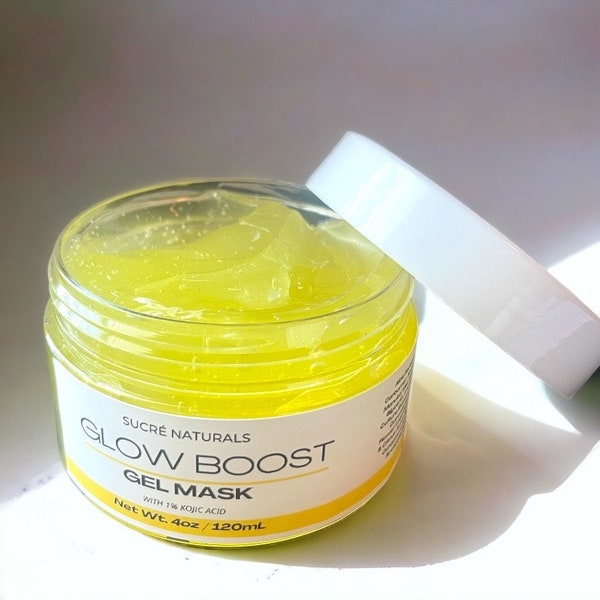 Glow Boost Hydrating Aloe & Turmeric Gel Mask - For Acne Prone, Dry and Oily Skin Types - Helps Clear Skin - Boost Glow - Restore Hydration