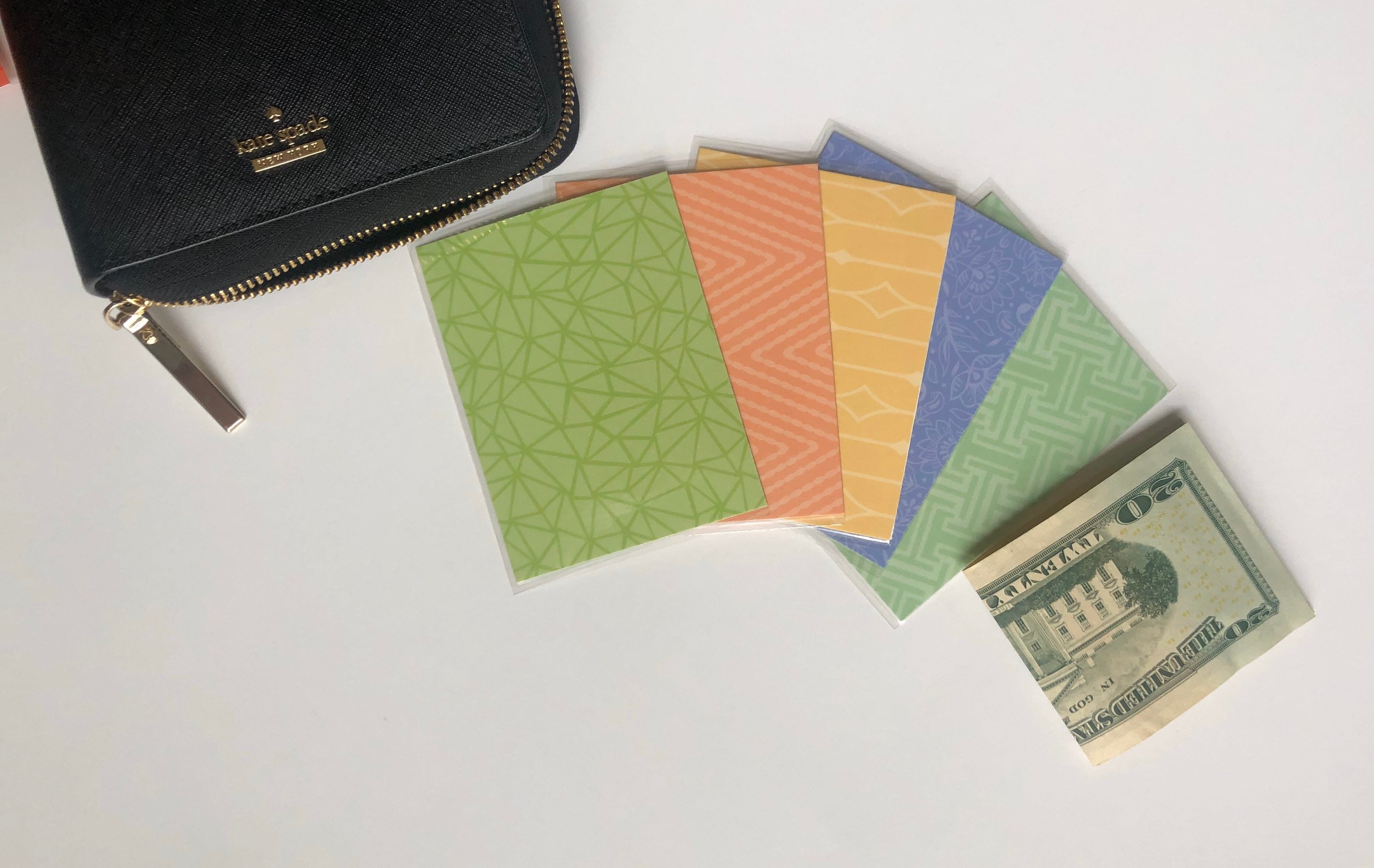 Laminated mini Cash Envelopes. Set of 5. Wallet cash envelope Etsy