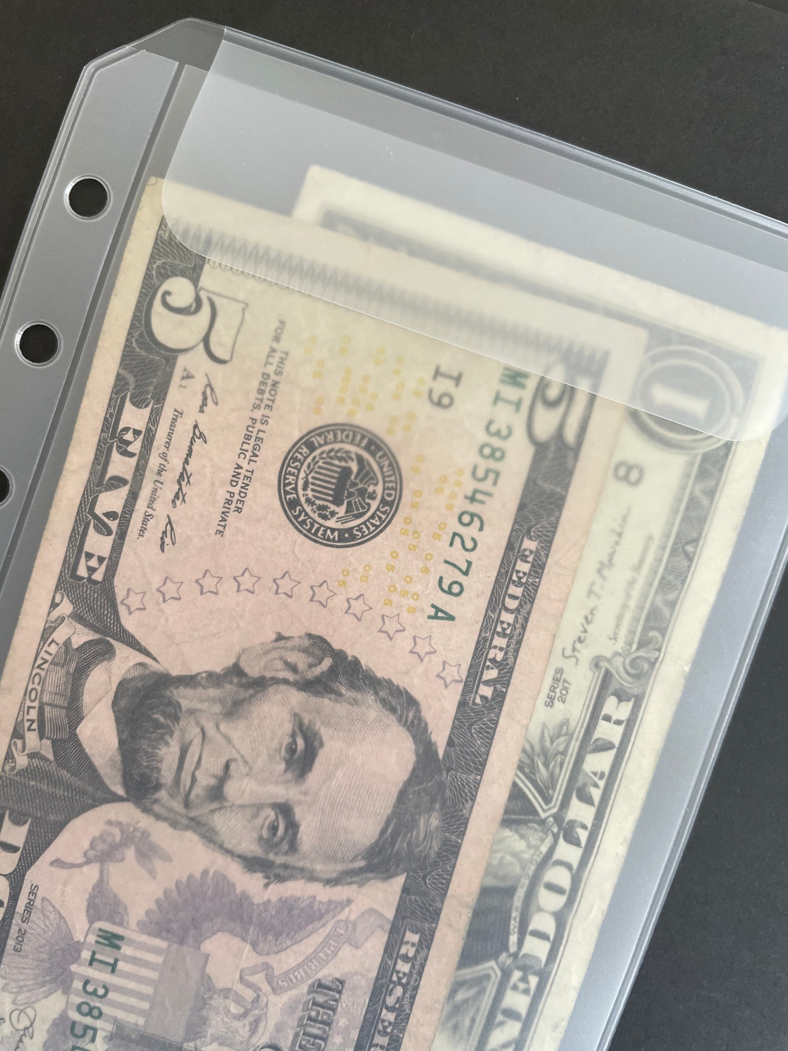 Plastic/PVC reusable cash envelopes for A6 binder with flap Etsy