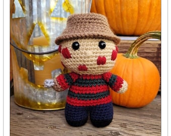 Pattern Only | Halloween Horror Icon Inspired | Freddy Crochet Amigurumi | Stuffed Toy Yarn Plush Plushie