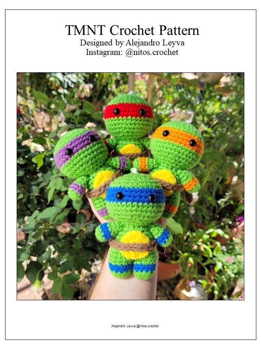 Turtle Stuffed Animal, Ninja Turtle - Free Sewing Pattern