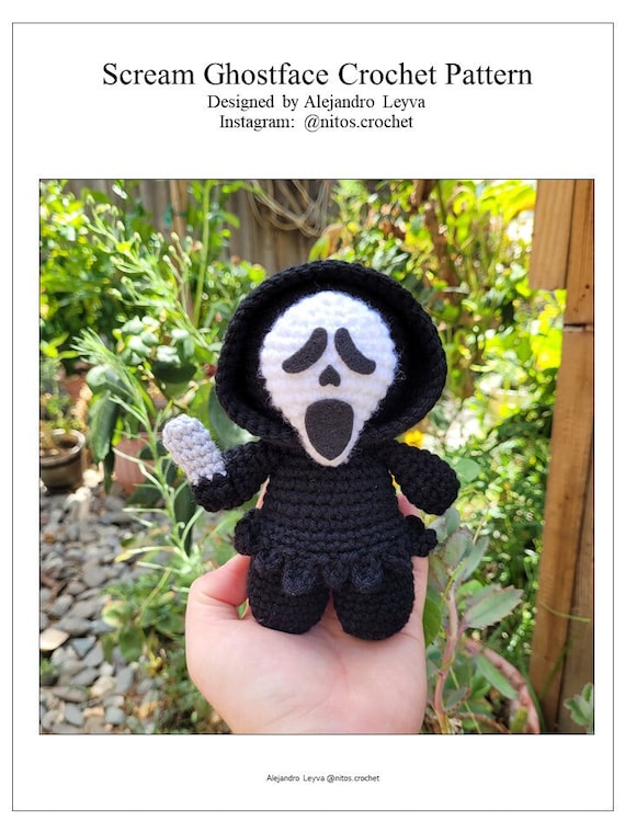 Pattern Only Scream Inspired Ghostface Crochet Amigurumi Etsy