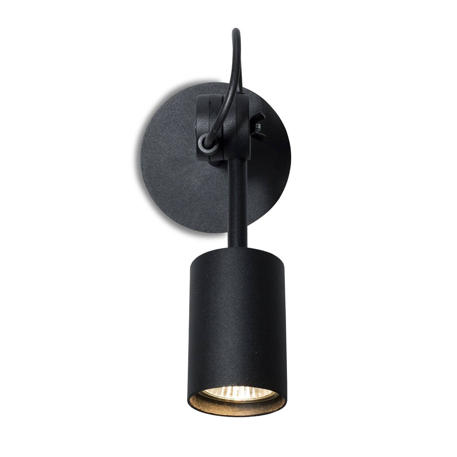 black light fixture on wall