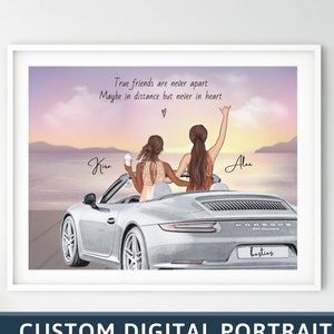 Best Friends Gift Personalized Best Friends Gift Friend Birthday Gift Best Friend Picture Bestie Gift Best Friends Print Christmas Gift 90