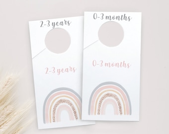 Pastel Rainbow Closet Dividers Baby Girl Gift Baby Closet Dividers Nursery Decor Closet Organizer Baby Shower Gift Instant Download Boho 14