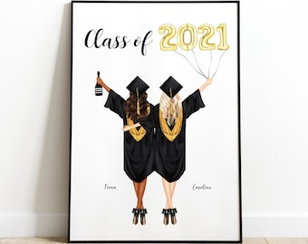 Graduation Gifts Graduation Print Friends Graduation Print Personalised Graduation Print for Her University Graduation Class of 2022 90