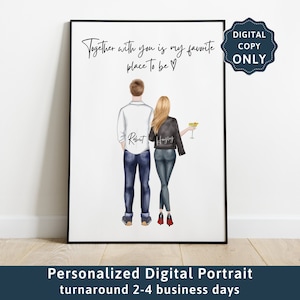 Regalos hermanos Regalos para hermanas Regalo personalizado Regalo de Navidad Para hermanos Retrato familiar Regalo para hermanos Hombres Amigas 90