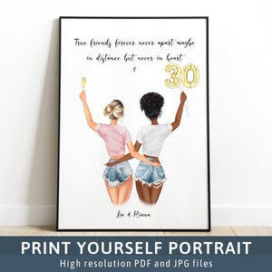 Beste Freundin Geschenk Freundschaftsdruck 16. 18. 20. 21. 30. 40. Geburtstag Bestie Geschenke Weihnachtsgeschenk Beste Freunde Bild 90