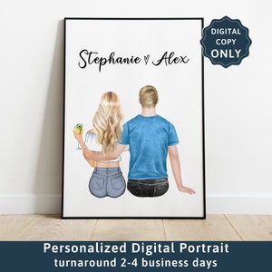 Personalized Couple Print Couple Gifts Valentines day gift Anniversary Gift Boyfriend Gift Custom Couple Gift for her Valentine gift 90