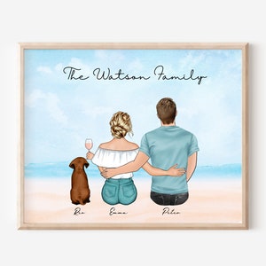Custom Family portrait Housewarming Gift for Mom Birthday Gift Personalized family print Personalised gift Keepsake gift Christmas Gift 90