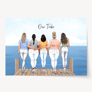 Personalized print Best friend gift Sister gifts Friendship print Bestie gifts Best friends picture Custom gift Birthday gift for her 90