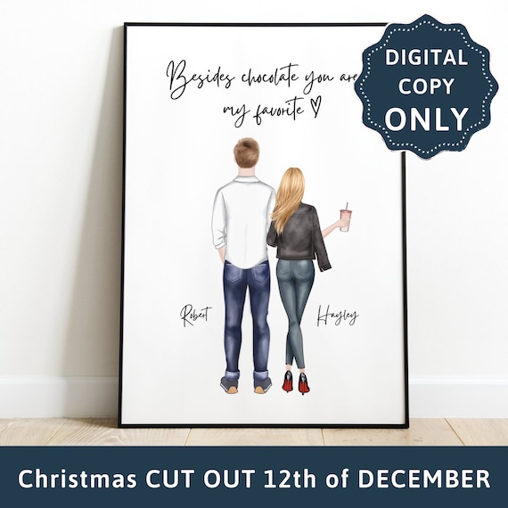 Christmas Gifts, Christmas Couple Gift, Boyfriend Christmas Gift, Christmas  Present for Couple, Personalised Couple Print, Husband Christmas 