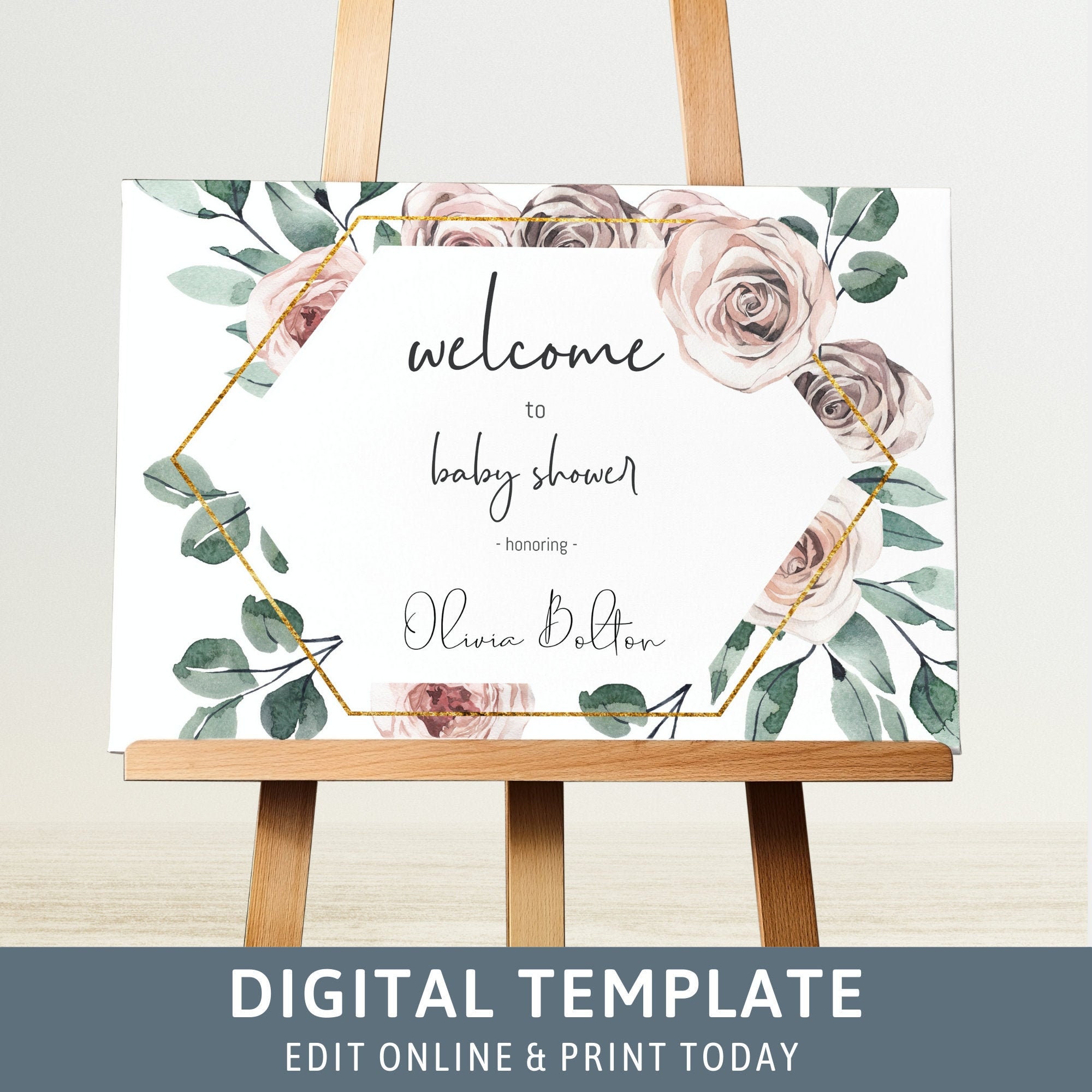 Floral Baby Shower Board Burgundy Shower Roses Shower Etsy