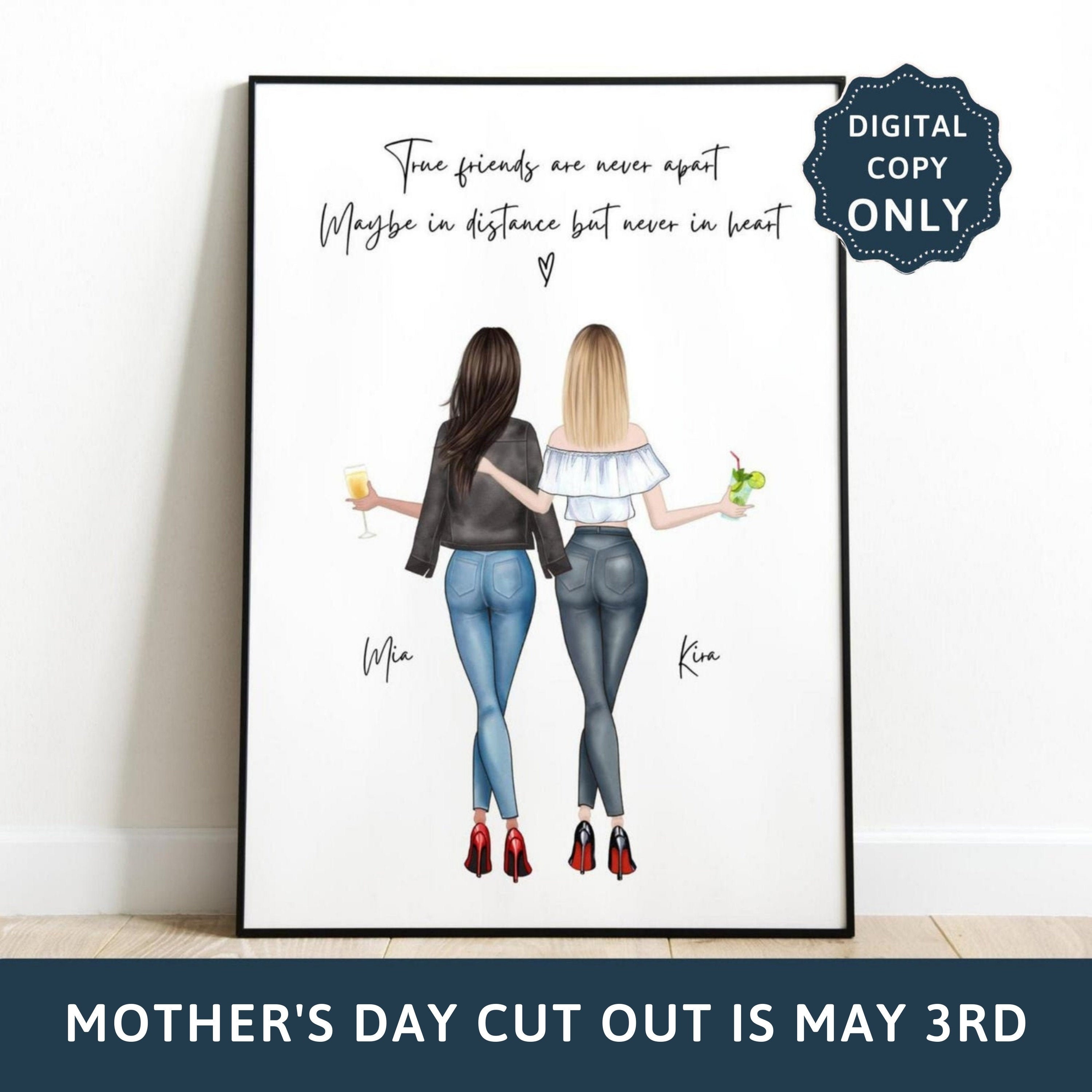 Personalized Best Friends Gift Friend Birthday Gift Best Friend Picture Bestie Gift Best Friend Gift Best Friends Print Sisters