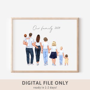 Personalized Family, Christmas Gift family tree, Our family portrait, Custom Family print, Grandmother Birthday gift, Family keepsake