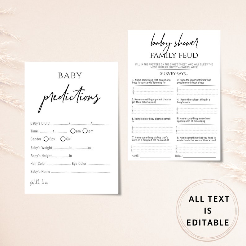 Minimalistisk babyshower-lekpaket Minimalistisk dusch Enkel babyshower Elegant babyshower Könsneutral babyshower Modern babyshower 144 bild 2