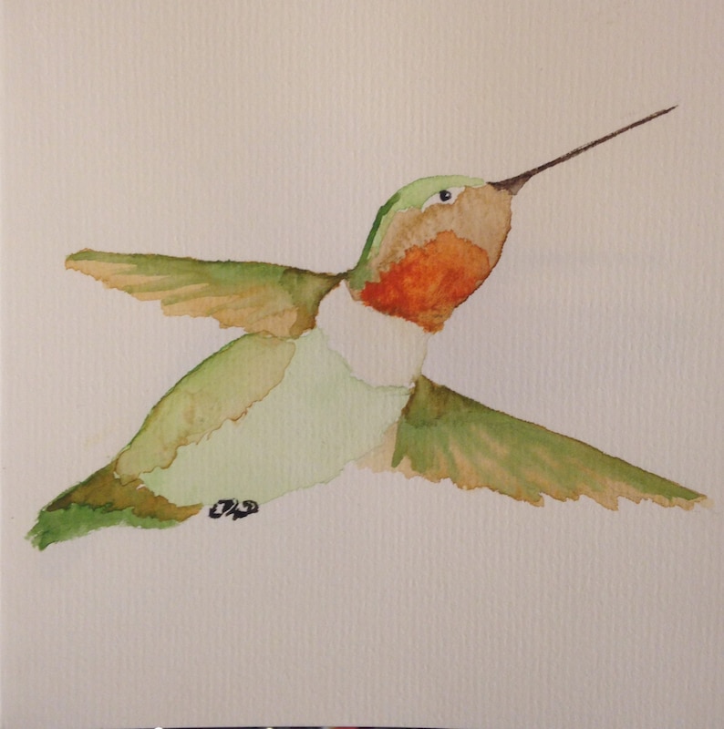 Numbered and signed by artist. Hummingbird Limited Edition Water Color Prints 100 max