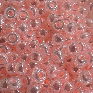 11/0 Pale Pink Ceylon, Miyuki Round Seed Beads, Rocaille 11/0 seed beads, 0517