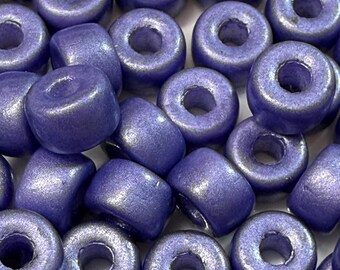 Metallic Matte Violet Matubo 2/0, 6mm, 1 hole, Large hole, Seed Beads