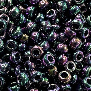 11/0 Metallic Dark Variegated Iris, Miyuki Runde Rocailles 11/0, 0455D