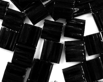 Miyuki Tila - Black, TL-401, 2 Hole, Whole Tila Japanese Glass Tile beads