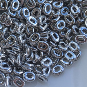 150 pcs ONE Beads, 1.5x5mm, Crystal Labrador Full, Czech Pressed Glass Beads